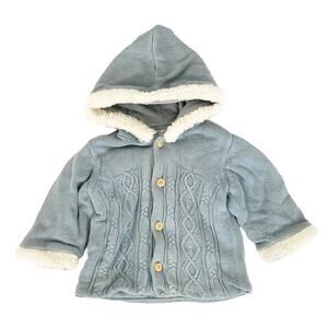 Janie and Jack Layette Light Blue Knit Sweater Sz 12-18M